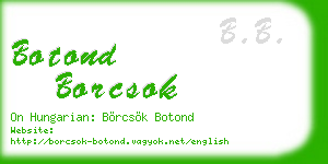 botond borcsok business card