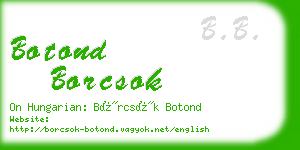 botond borcsok business card